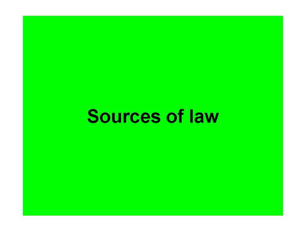 Sources of law